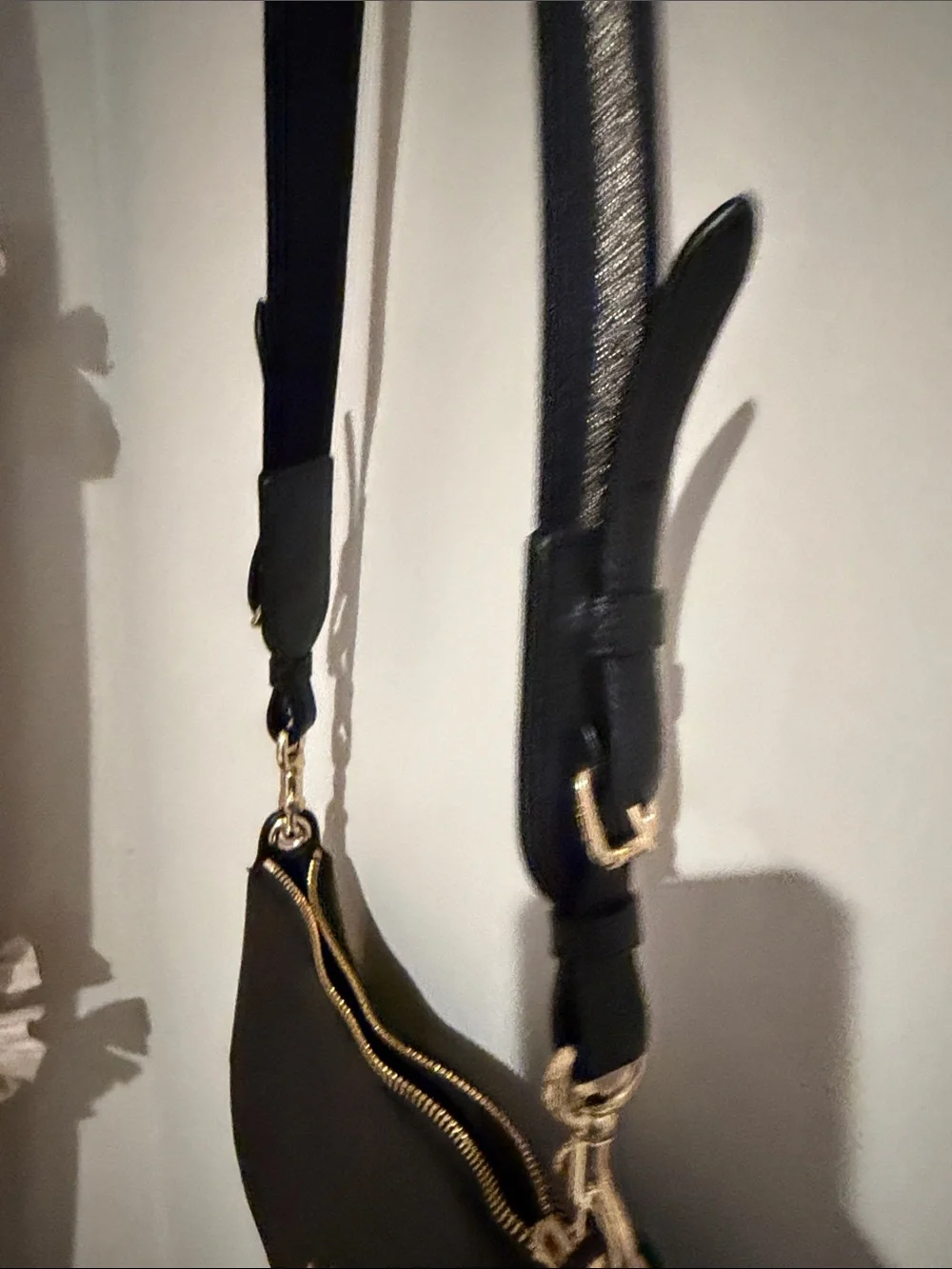 Coach Black Pebbled Leather Mini Crossbody with Gold Hardware